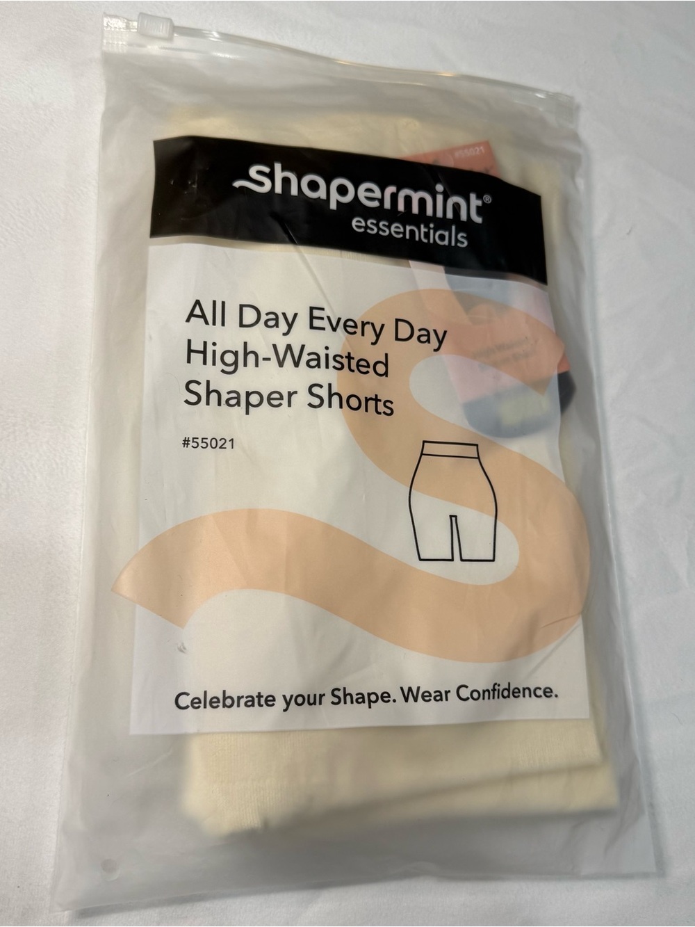 Shapermint Essentials All Day Every Day High-Waisted Shaper Shorts NWT M/L-Cream